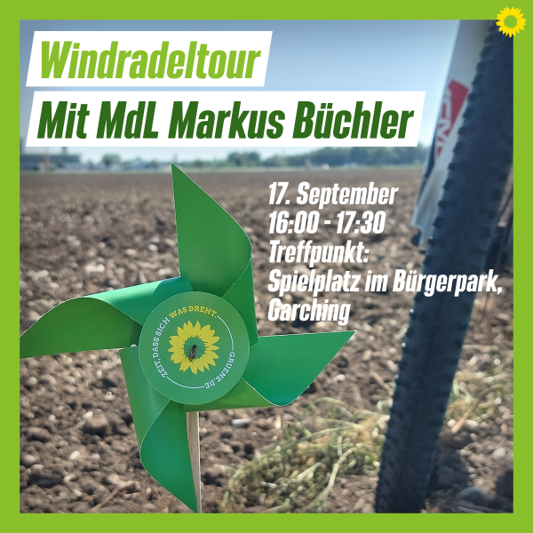 Grüne Radtour zum Thema Energiewende - Windradeln mit MdL Markus Büchler